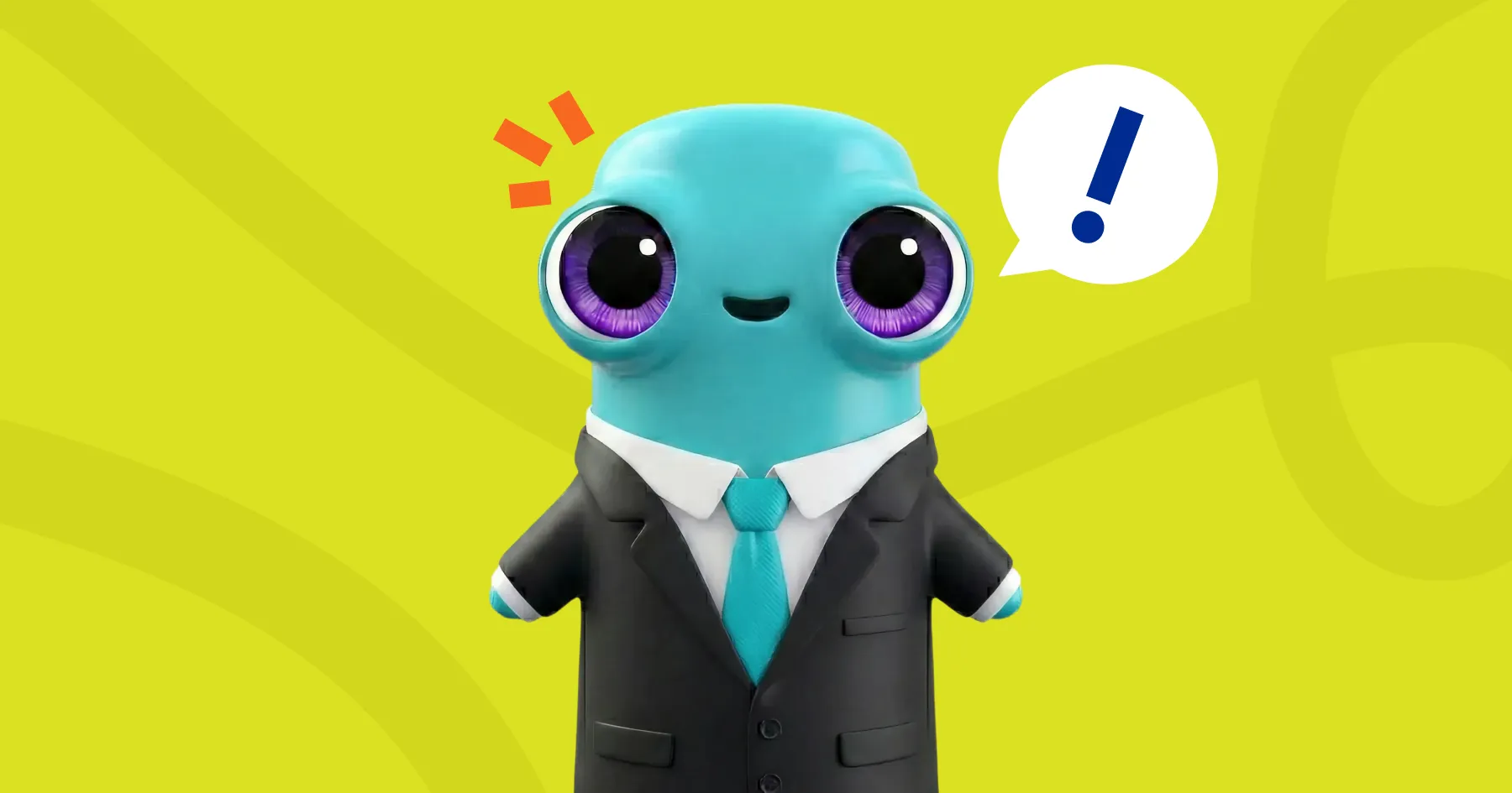 Малюнок Ощадика на жовтому фоні.