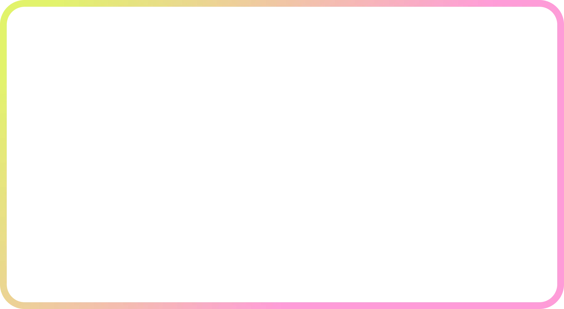 Жовто-рожева декоративна рамка для тексту.