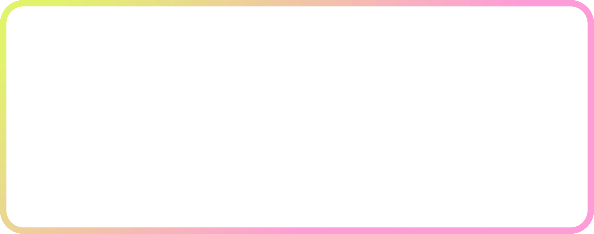 Жовто-рожева декоративна рамка для тексту.