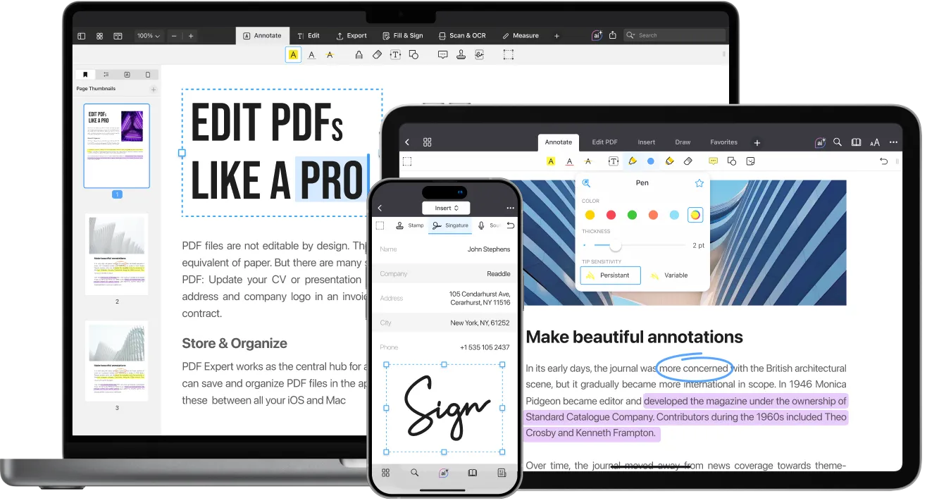 Create and edit PDF files on Mac, iPhone, and iPad