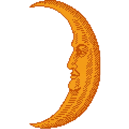 Малюнок місяця з лицем.