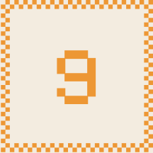 Декоративний малюнок з цифрою 9.