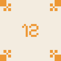 Декоративний малюнок з цифрою 12.