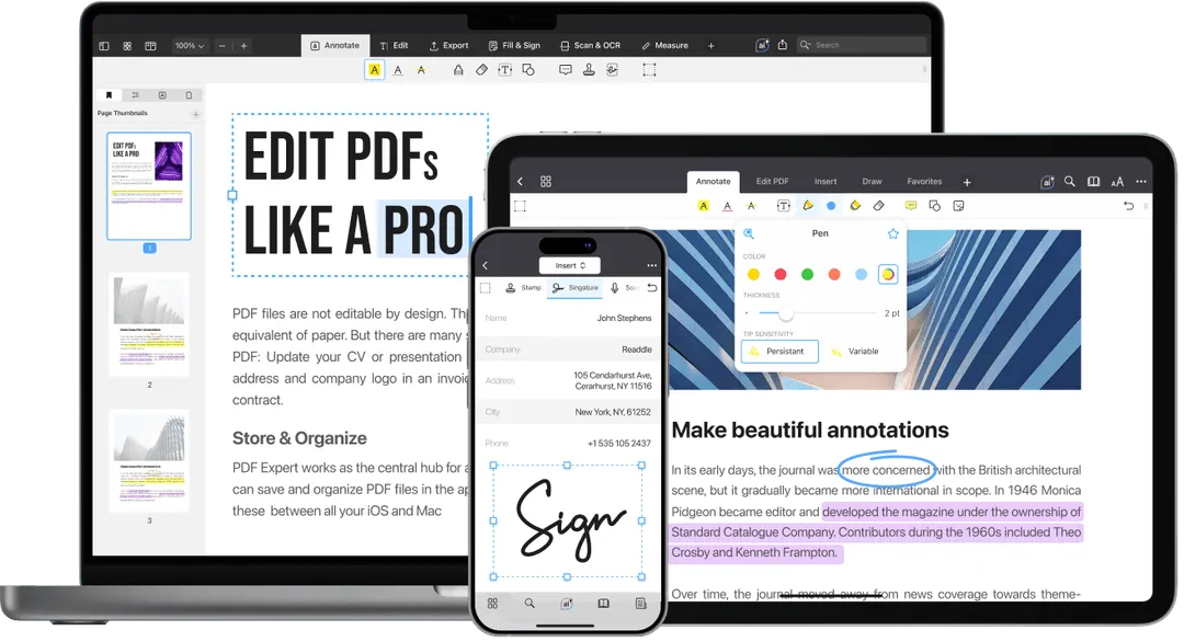 Create and edit PDF files on Mac, iPhone, and iPad